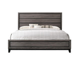 Akerson Gray Modern And Classic Wood King Panel Bed - Ella Furniture