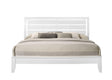 Evan White Modern Contemporary Wood And Wood Veneer King Sleigh Bed - Ella Furniture