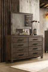 Woodmont Rectangle Mirror Rustic Golden Brown - Ella Furniture