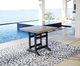 Fairen Trail Black/driftwood Outdoor Counter Height Dining Table - Ella Furniture