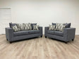 Steel Modern Contemporary Fabric Upholstered Sofa & Loveseat - Ella Furniture