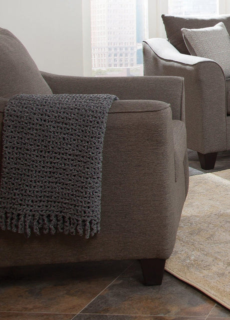 Salizar Flared Arm Chair Grey - Ella Furniture