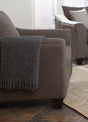 Salizar Flared Arm Chair Grey - Ella Furniture