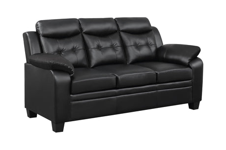 Finley Tufted Upholstered Sofa Black - Ella Furniture