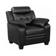 Finley Tufted Upholstered Chair Black - Ella Furniture