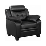 Finley Tufted Upholstered Chair Black - Ella Furniture
