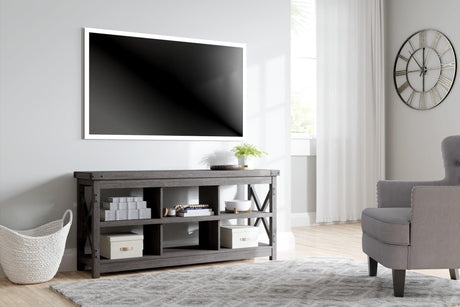 Freedan Large Grayish Brown Modern Contemporary Transitional Wood Tv Stand - Ella Furniture