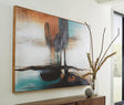 Brunonia Teal/orange/black Wall Art - Ella Furniture