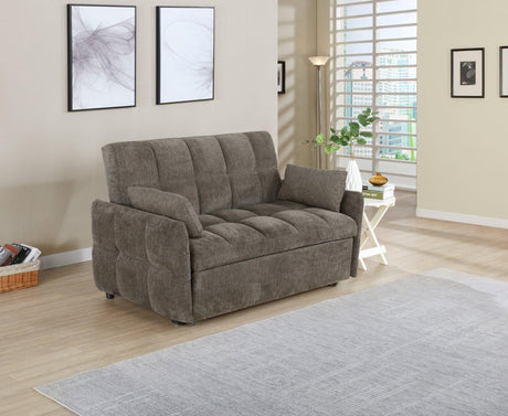 Cotswold Tufted Cushion Sleeper Sofa Bed Brown - Ella Furniture