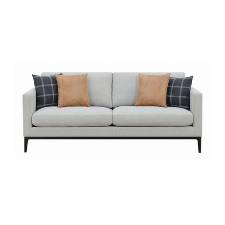 Apperson Cushioned Back Sofa Light Grey - Ella Furniture