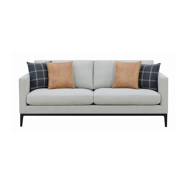 Apperson Cushioned Back Sofa Light Grey - Ella Furniture