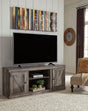 Wynnlow Gray Modern Transitional Contemporary Rustic Solid Wood TV Stand With Cabinet - Ella Furniture