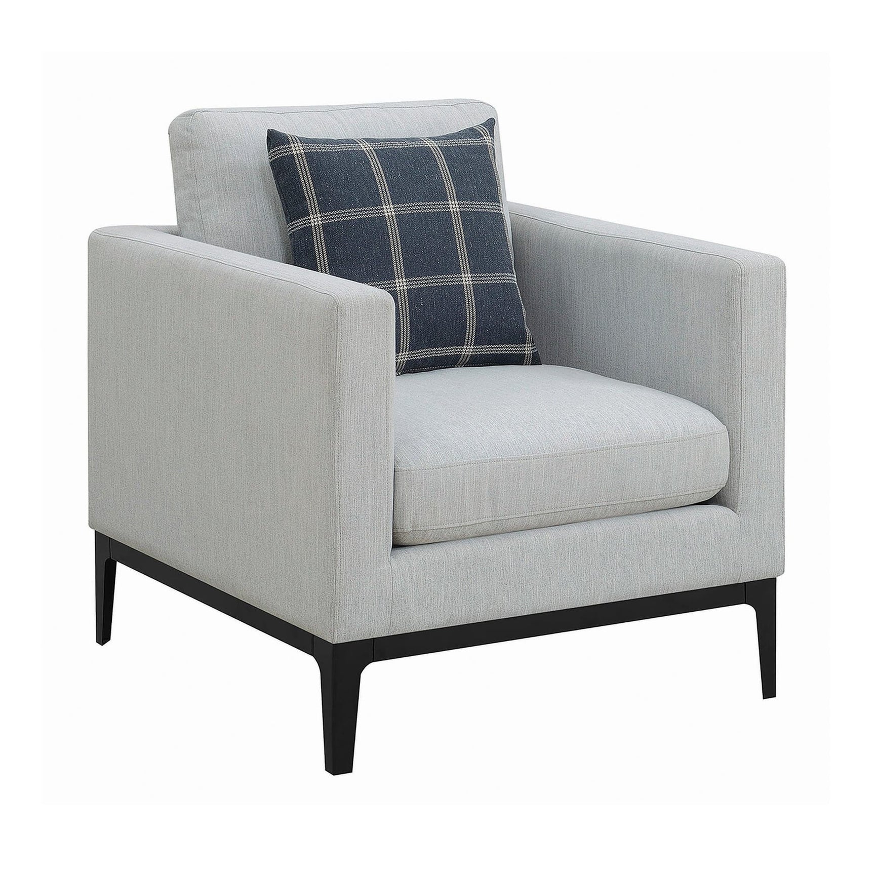 Apperson Cushioned Back Arm Chair Light Grey - Ella Furniture