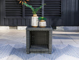 Elite Park Gray Outdoor End Table - Ella Furniture