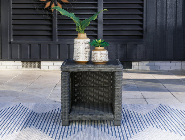 Elite Park Gray Outdoor End Table - Ella Furniture
