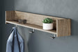 Oliah Natural Wall Mounted Coat Rack With Shelf - Ella Furniture