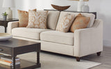 Christine Upholstered Cushion Back Sofa Beige - Ella Furniture