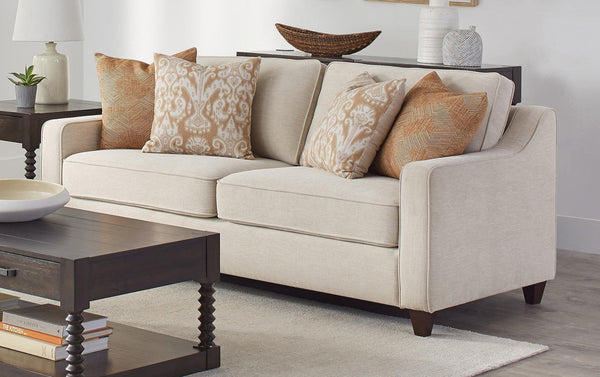 Christine Upholstered Cushion Back Sofa Beige - Ella Furniture