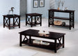 Rachelle 3-Piece Occasional Table Set Deep Merlot - Ella Furniture
