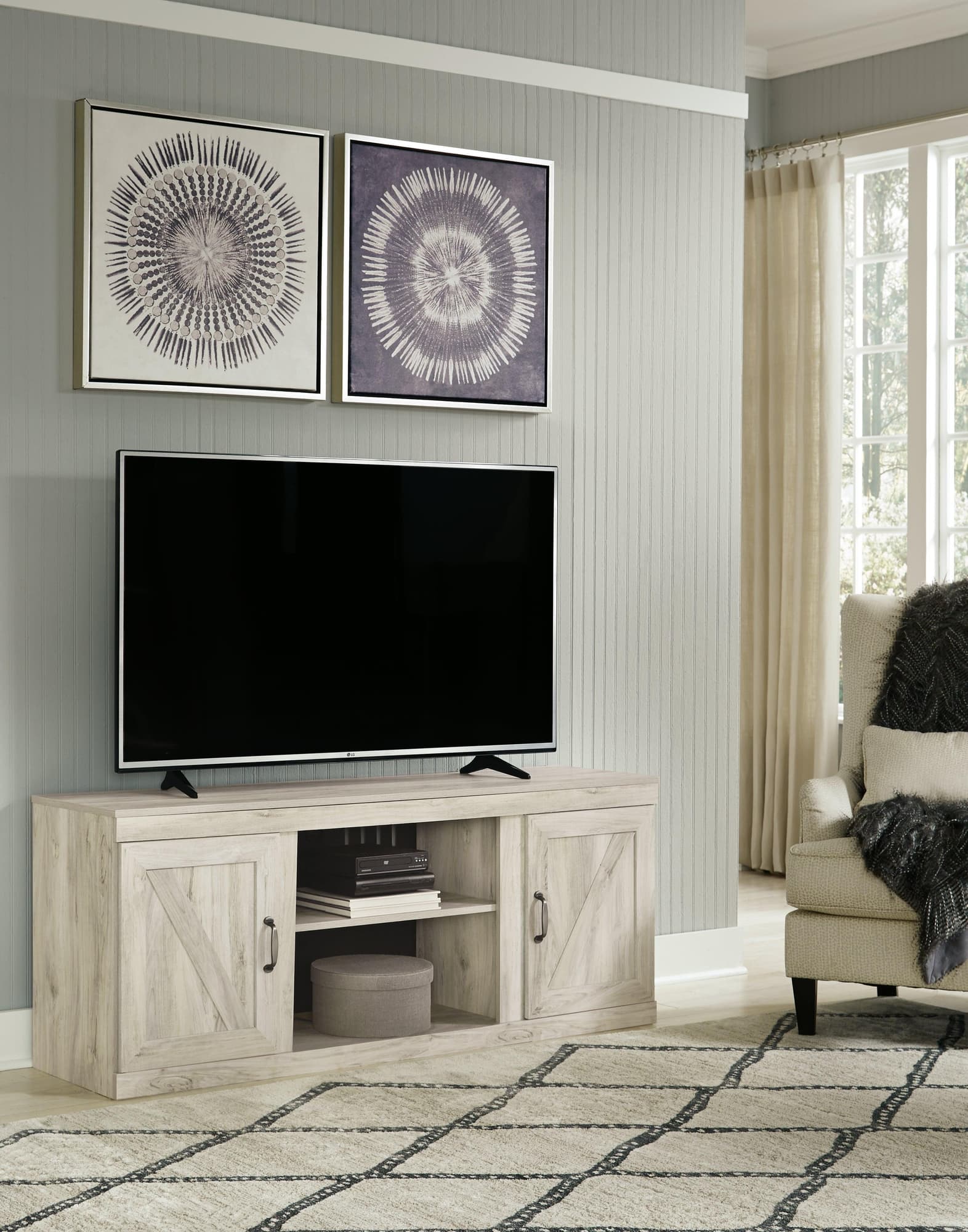 Bellaby Whitewash 60" Tv Stand - Ella Furniture