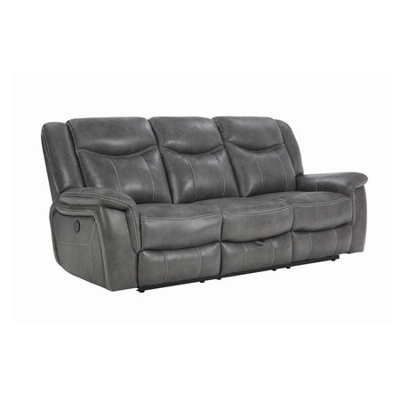 Conrad Upholstered Motion Sofa Cool Grey - Ella Furniture