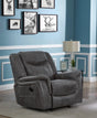 Conrad Upholstered Motion Glider Recliner Grey - Ella Furniture