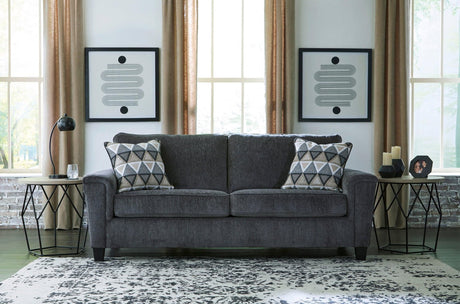 Abinger Smoke Gray Modern Contemporary Conventional Fabric Upholstered Queen Sleeper Sofa - Ella Furniture