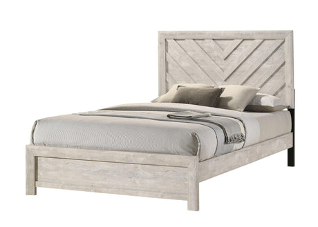 Valor Beige Finish Modern Wood And MDF And Plywood Storage Queen Panel Bed - Ella Furniture