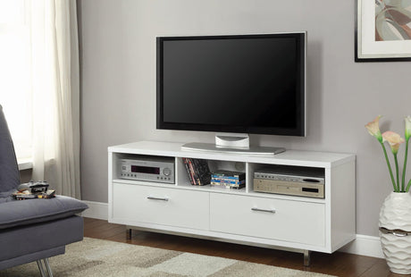 Casey 2-Drawer Rectangular Tv Console White - Ella Furniture