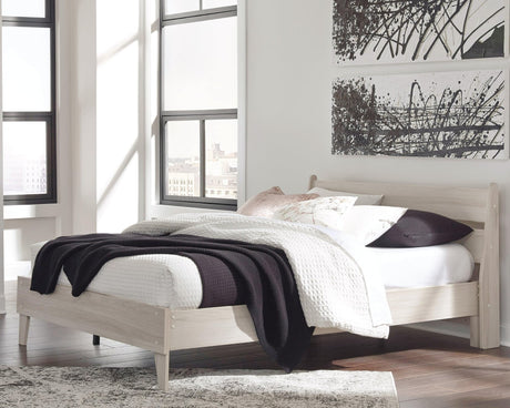 Socalle Natural Queen Panel Platform Bed - Ella Furniture