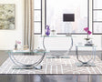 Danville U-shaped End Table Chrome - Ella Furniture