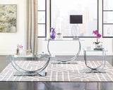 Danville U-shaped Coffee Table Chrome - Ella Furniture