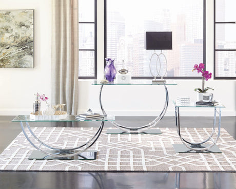 Danville U-shaped Coffee Table Chrome - Ella Furniture