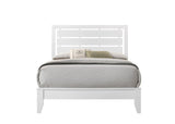 Evan White Modern Contemporary Wood And Wood Veneer Full Sleigh Bed - Ella Furniture