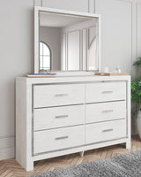 Altyra White Dresser And Mirror - Ella Furniture