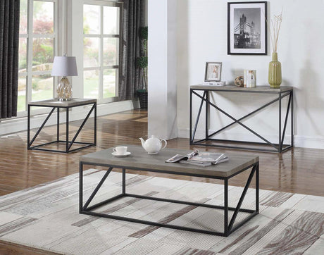 Birdie Square End Table Sonoma Grey - Ella Furniture
