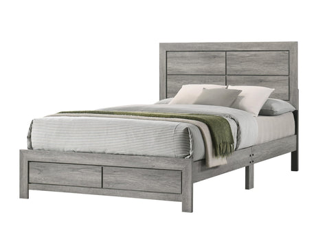 Hopkins Driftwood Contemporary And Modern Wood Full Platform Bed - Ella Furniture