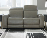Correze Gray 2-Piece Power Reclining Sectional - Ella Furniture