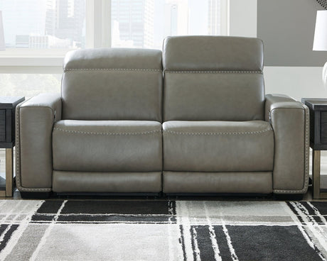 Correze Gray 2-Piece Power Reclining Sectional - Ella Furniture