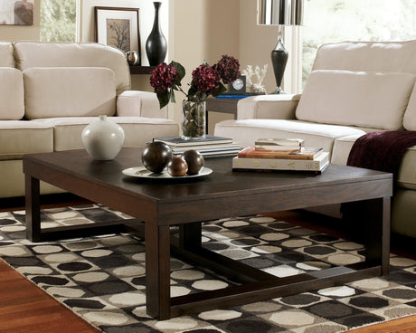 Watson Dark Brown Coffee Table - Ella Furniture