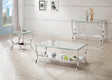 Saide Rectangular Coffee Table With Mirrored Shelf Chrome - Ella Furniture