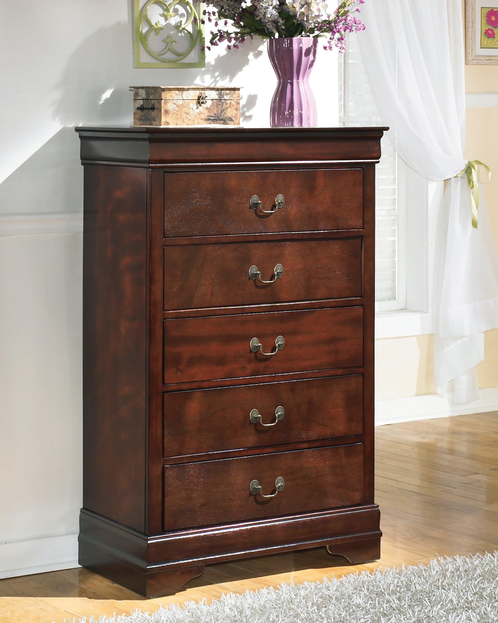 Alisdair Dark Brown Chest Of Drawers - Ella Furniture