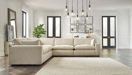 Linen Modern Contemporary Solid Wood Feather Fiber Blend High Quality Oversized Sectional - Ella Furniture