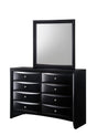 Black Emily Dresser, Modern Transitional Wood, Raised 8 Drawers Front - Ella Furniture