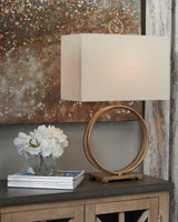 Mahala Antique Gold Finish Table Lamp - Ella Furniture