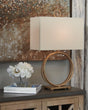 Mahala Antique Gold Finish Table Lamp - Ella Furniture