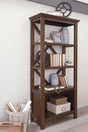Baldridge Rustic Brown 75" Bookcase - Ella Furniture