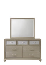 Lila Dresser Champagne With Crystal Accent Finish, Modern Wood And Veneers, Solid Metal Knob And Bar Pull Hardware - Ella Furniture