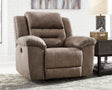 Stoneland Fossil Faux Leather Power Recliner - Ella Furniture