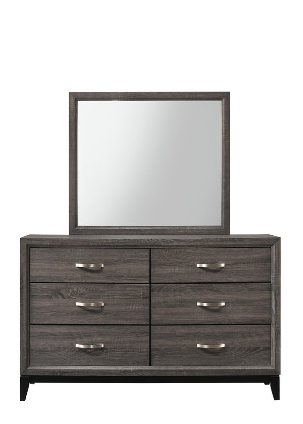 Akerson Dresser Grey, Sleek Contemporary Wood, 6 Spacious Drawers - Ella Furniture